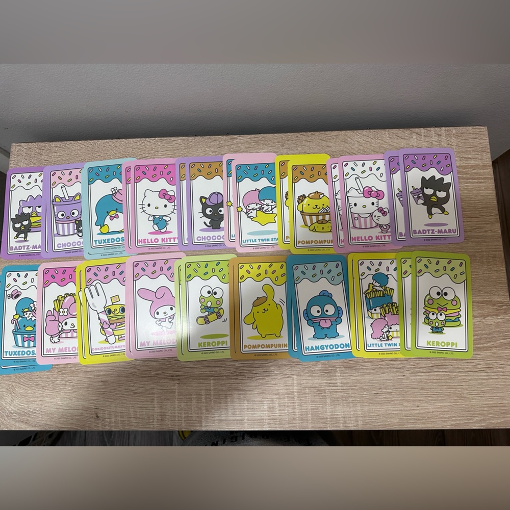 Hello Kitty amd friends matching learning cards.